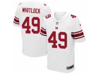 Men's Nike New York Giants #49 Nikita Whitlock Elite White NFL Jersey