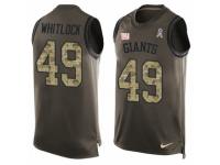 Men's Nike New York Giants #49 Nikita Whitlock Green Salute to Service Tank Top NFL Jersey
