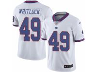 Men's Nike New York Giants #49 Nikita Whitlock Limited White Rush NFL Jersey