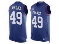 Men's Nike New York Giants #49 Nikita Whitlock Royal Blue Player Name & Number Tank Top NFL Jersey