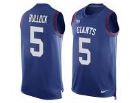 Men's Nike New York Giants #5 Randy Bullock Royal Blue Player Name & Number Tank Top NFL Jersey