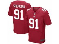 Men's Nike New York Giants #91 Kelvin Sheppard Elite Red Alternate NFL Jersey
