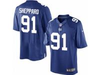 Men's Nike New York Giants #91 Kelvin Sheppard Limited Royal Blue Team Color NFL Jersey