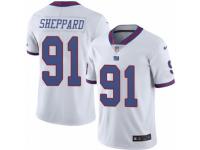 Men's Nike New York Giants #91 Kelvin Sheppard Limited White Rush NFL Jersey