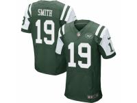 Men's Nike New York Jets #19 Devin Smith Elite Green Team Color NFL Jersey