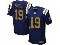 Men's Nike New York Jets #19 Devin Smith Elite Navy Blue Alternate NFL Jersey