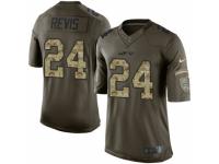 Men's Nike New York Jets #24 Darrelle Revis Limited Green Salute to Service NFL Jersey
