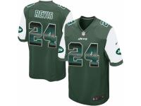 Men's Nike New York Jets #24 Darrelle Revis Limited Green Strobe NFL Jersey
