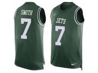 Men's Nike New York Jets #7 Geno Smith Green Player Name & Number Tank Top NFL Jersey