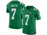 Men's Nike New York Jets #7 Geno Smith Limited Green Rush NFL Jersey