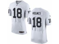 Men's Nike Oakland Raiders #18 Andre Holmes Elite White NFL Jersey