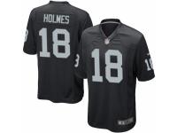 Men's Nike Oakland Raiders #18 Andre Holmes Game Black Team Color NFL Jersey