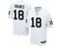 Men's Nike Oakland Raiders #18 Andre Holmes Game White NFL Jersey
