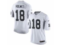Men's Nike Oakland Raiders #18 Andre Holmes Limited White NFL Jersey