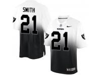 Men's Nike Oakland Raiders #21 Sean Smith Limited White Black Fadeaway NFL Jersey