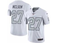 Men's Nike Oakland Raiders #27 Reggie Nelson Limited White Rush NFL Jersey