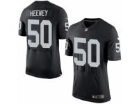 Men's Nike Oakland Raiders #50 Ben Heeney Elite Black Team Color NFL Jersey