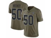 Men's Nike Oakland Raiders #50 Ben Heeney Limited Olive 2017 Salute to Service NFL Jersey