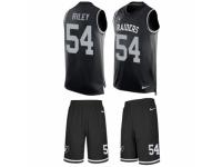 Men's Nike Oakland Raiders #54 Perry Riley Black Tank Top Suit NFL Jersey