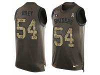 Men's Nike Oakland Raiders #54 Perry Riley Green Salute to Service Tank Top NFL Jersey