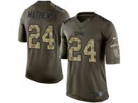 Men's Nike Philadelphia Eagles #24 Ryan Mathews Limited Green Salute to Service NFL Jersey