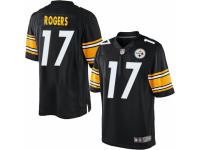 Men's Nike Pittsburgh Steelers #17 Eli Rogers Limited Black Team Color NFL Jersey