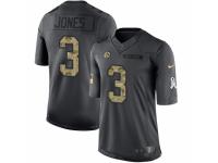 Men's Nike Pittsburgh Steelers #3 Landry Jones Limited Black 2016 Salute to Service NFL Jersey
