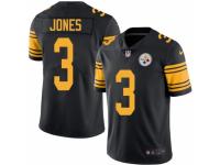 Men's Nike Pittsburgh Steelers #3 Landry Jones Limited Black Rush NFL Jersey
