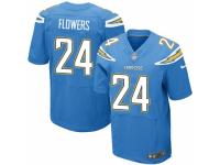 Men's Nike San Diego Chargers #24 Brandon Flowers Elite Electric Blue Alternate NFL Jersey