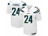 Men's Nike San Diego Chargers #24 Brandon Flowers Elite White NFL Jersey