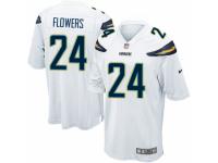 Men's Nike San Diego Chargers #24 Brandon Flowers Game White NFL Jersey