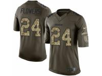 Men's Nike San Diego Chargers #24 Brandon Flowers Limited Green Salute to Service NFL Jersey