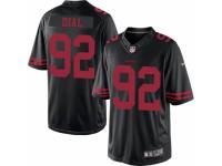 Men's Nike San Francisco 49ers #92 Quinton Dial Limited Black NFL Jersey