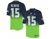 Men's Nike Seattle Seahawks #15 Jermaine Kearse Limited Navy Green Fadeaway NFL Jersey