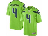 Men's Nike Seattle Seahawks #4 Steven Hauschka Limited Green Rush NFL Jersey