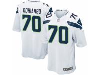 Men's Nike Seattle Seahawks #70 Rees Odhiambo Game White NFL Jersey