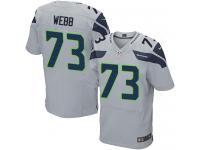Men's Nike Seattle Seahawks #73 J'Marcus Webb Elite Grey Alternate NFL Jersey