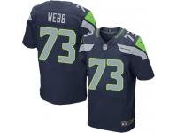 Men's Nike Seattle Seahawks #73 J'Marcus Webb Elite Steel Blue Team Color NFL Jersey