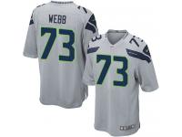 Men's Nike Seattle Seahawks #73 J'Marcus Webb Game Grey Alternate NFL Jersey