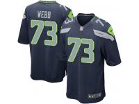 Men's Nike Seattle Seahawks #73 J'Marcus Webb Game Steel Blue Team Color NFL Jersey