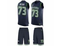 Men's Nike Seattle Seahawks #73 J'Marcus Webb Steel Blue Tank Top Suit NFL Jersey