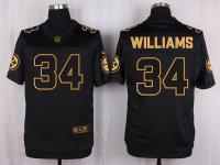 Men's Nike Steelers #34 DeAngelo Williams Pro Line Black Gold Collection Jersey