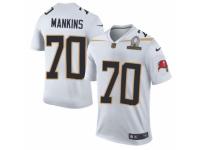 Men's Nike Tampa Bay Buccaneers #70 Logan Mankins Elite White Team Rice 2016 Pro Bowl NFL Jersey