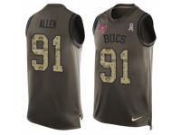 Men's Nike Tampa Bay Buccaneers #91 Beau Allen Green Salute to Service Tank Top NFL Jersey
