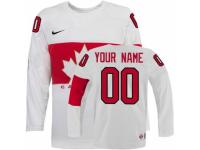 Men's Nike Team Canada Customized Authentic White Home 2014 Olympic Hockey Jersey
