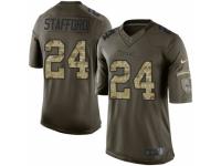 Men's Nike Tennessee Titans #24 Daimion Stafford Limited Green Salute to Service NFL Jersey