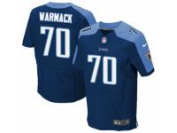 Men's Nike Tennessee Titans #70 Chance Warmack Elite Navy Blue Alternate NFL Jersey