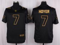 Men's Nike Texans #7 Brian Hoyer Pro Line Black Gold Collection Jersey