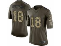 Men's Nike Washington Redskins #18 Josh Doctson Limited Green Salute to Service NFL Jersey
