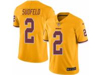 Men's Nike Washington Redskins #2 Nate Sudfeld Limited Gold Rush NFL Jersey